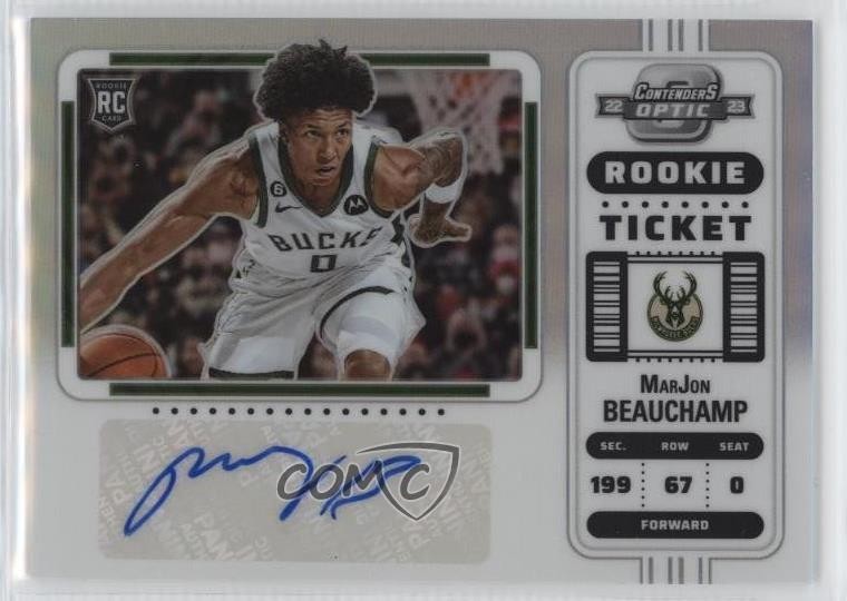2022 Contenders Optic Ticket Variation MarJon Beauchamp #114 Rookie Auto RC 09so