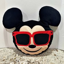 Disney Emoji Blitz Mickey Mouse Head Pillow Plush 13 Inch Travel Throw Soft Toy