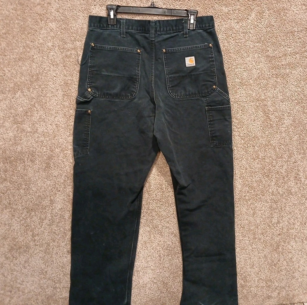 Vintage Carhartt B01 BLK Double Knee Pants USA Made Black 34x34 | eBay
