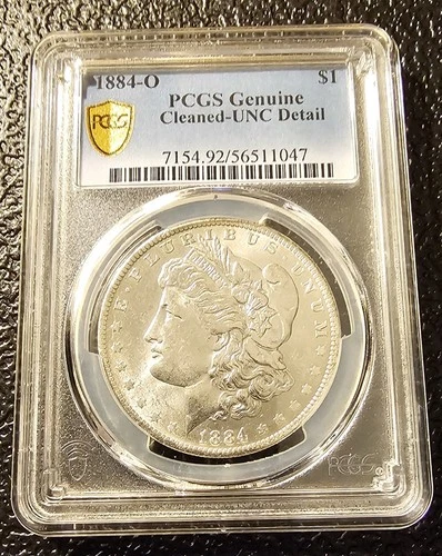 1884-O Pcgs Genuine Cleaned UNC Detail Morgan Silver Dollar