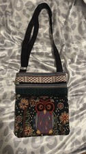 Handmade Women s Multicolor Owl Floral Crossb...