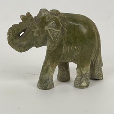 Soap Stone Elephant Incense Burner - Green