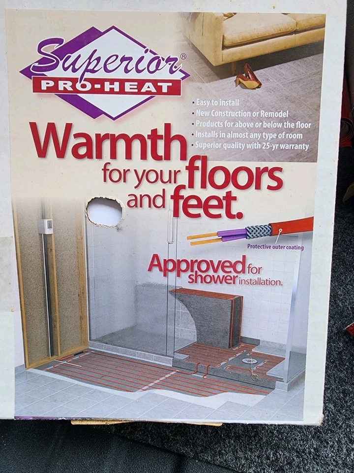 Watts Radiant Superior Pro-Heat Floor Warming Cable - 50 SqFt - Image 2 of 4