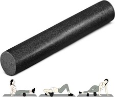 Yes4All High-Density EPP Round Back Roller Foam, Exercise 36-inch, B. Black