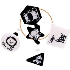 Montessori Mobile for Crib, Black and White Mobile for Baby, Neutral Baby Cri...