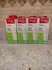 Lot of 2 Playtex Baby Nurser bottles w/5 drop in Liners each bottle 4 oz