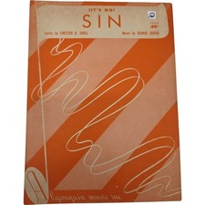 It's No Sin by Chester R. Shull George Hoven 1951 Vintage Sheet Music