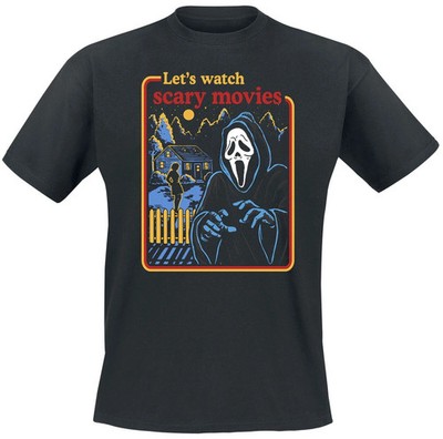 Scream (Film) T-Shirt Herren Ghostface - Let`s Watch Scary Movies schwarz