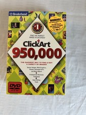 Broderbund ClickArt 950,000 DVD-ROM Complete Set w/ Manual Print Shop Lite