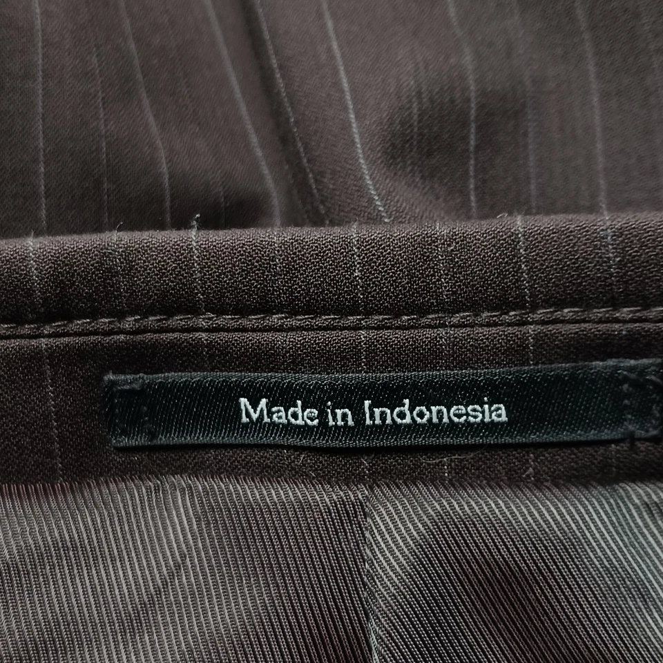 Pronto Uomo 2 Piezas Negro Rayas 100% Lana Traje Chaqueta Pantalones Para Hombre Talla 56R 52X27 Foto 4 de 4