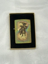 Vintage 1994 Marlboro Country Store Rodeo Brass Zippo Lighter NIB W/Box & Papers
