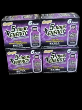 4-BOXES = 24-BOTTLES / 5-Hour Energy Drink EXTRA STRENGTH - Grape