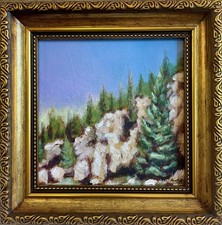 New Mexico Jemez Mountains Original Painting Framed Carson National Forest Art