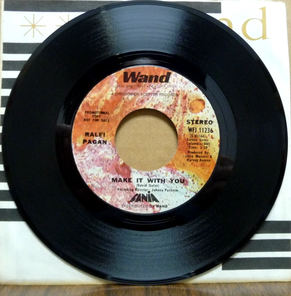 RALFI PAGAN Make It With You (Mono) Stereo) PROMO 7" 45 1971 Fania - Soul MINT-! - Image 3 of 3