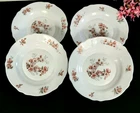 Vintage Arcopal France Florentine Rim Bowls Soup Salad Or Pasta 9"  Set of 4 ARC