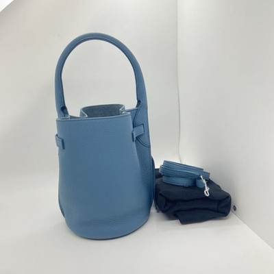 CELINE Big Bag Nano Bucket 2Way Shoulder Handbag Silver Hardware
