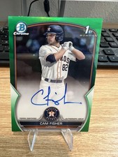 LOT(2)Cam Fisher Autos RC 2023 Bowman Chrome Draft Green Refractor 27/99,43/99
