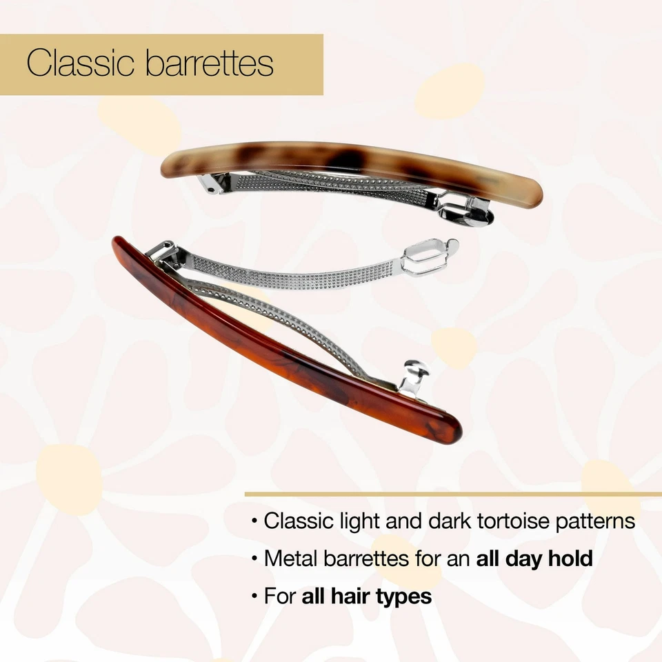 2 Scunci x Kelsey Anderson Classic Tortoiseshell Print Barrettes, Multicolor - Image 3 of 4