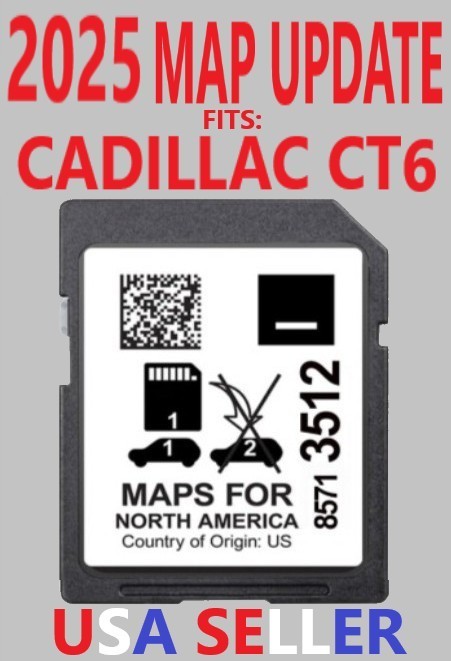 LATEST UPDATE 2025 GPS Cadillac CT6 -- 85713512 SD Navigation Card
