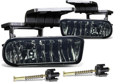 Smoked Fog Lights Left Right for 1999-2002 Chevy Silverado 1500 2500 3500 HD