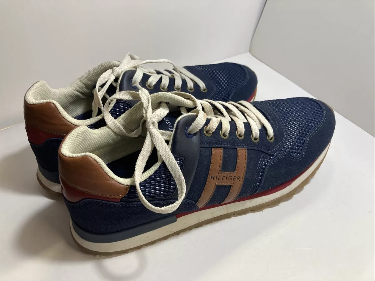 Tommy Hilfiger Logo Round Toe Sneakers in Blue for Men