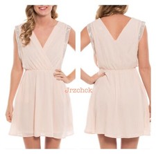 NWOT Women’s Danika Jay Embellished Summer Sress Blush SZ S Free Shipping