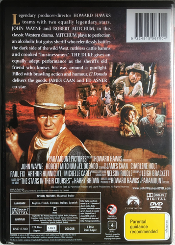 El Dorado (Classic 1966 John Wayne, Robert Mitchum) DVD AS NEW - Picture 2 of 3