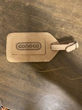Vintage Conoco Luggage Tag Suede