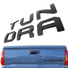 3D Raised Metal Letter for 2014-2021 Tundra Tailgate Emblem  Matte Black decal