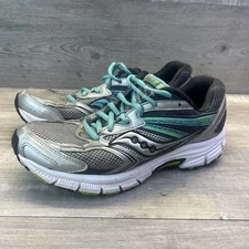 SAUCONY COHESION 9 Womens Size 9 Silver Teal Blue  Running Shoes S15262-5