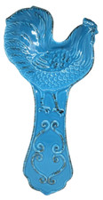 American Atelier Blue CHICKEN Ceramic Spoon Rest