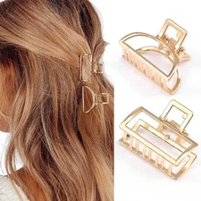 Hair Claw Gold Hair Clips Mini Non Slip Claw Clips Hair Accessories Gifts 2 PCS