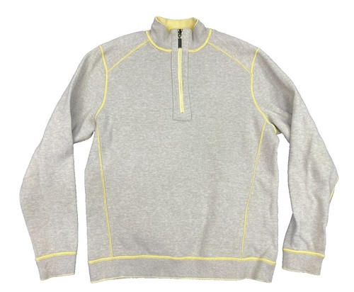 Tommy Bahama Men's Flipshore Half-Zip Reversible Sweatshirt Size