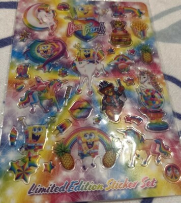 Vintage Lisa Frank Limited Edition Sticker Sheet Spongebob | eBay