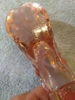 Fenton Pink Glass Rose Pattern Slipper Shoe Cabbage Rose — photo 6