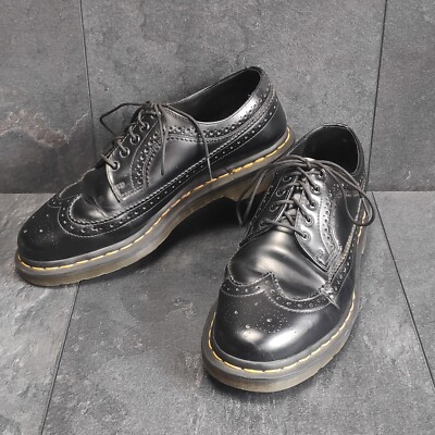 Martens 3989 WINGCAP BROGUE Schwarz Budapester Halbschuhe Schnüren  41