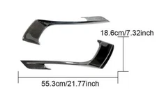 For Porsche 718 Boxster Cayman 16-19 Carbon Fiber Front Fog Air Vent Fins Cover