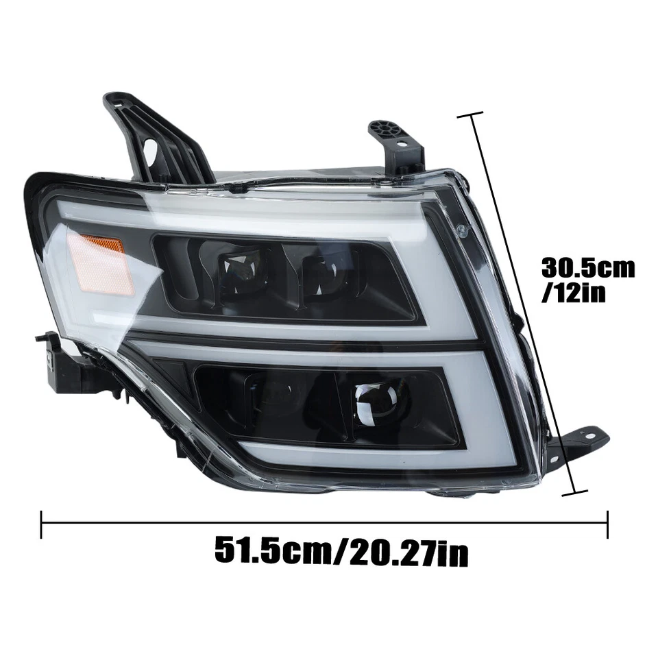 For 2009-2021 Mitsubishi Pajero Montero V93 V97 Dynamic LED Headlight Head Lamp - Image 3 of 4