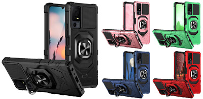 For Lively Jitterbug Smart 4 Smart4 Armor Ring Stand Hybrid Case Phone Cover