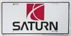 Vintage SATURN Vanity Booster Embossed Aluminum License Plate Dealer Dealership
