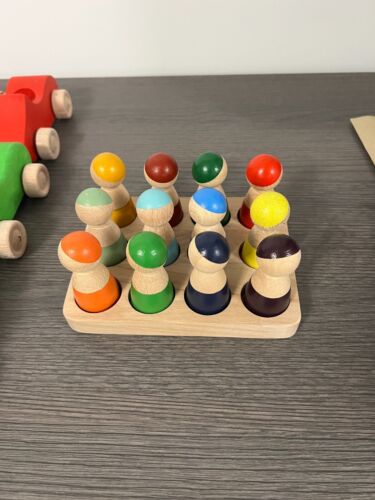 Rainbow Stacking Building Blocks Autism Educational Montessori Grimms Wooden Toy - Picture 71 of 100
