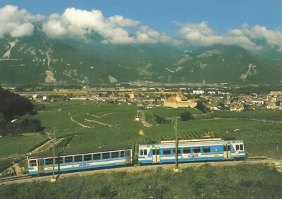 AIGLE-LE-SEPEY-LES DIABLERETS EISENBAHN, Schweiz - Vintage POSTKARTE