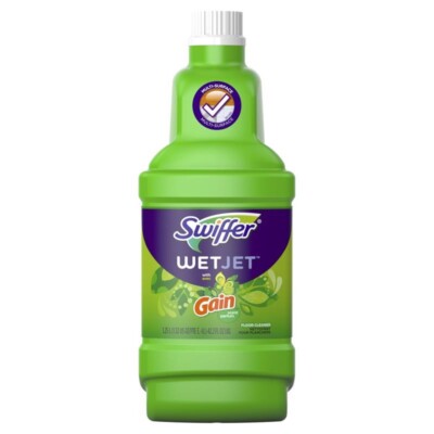 Swiffer WetJet Clean Fresh Gain Scent Floor Cleaner Refill Liquid Bottle 42.2 oz