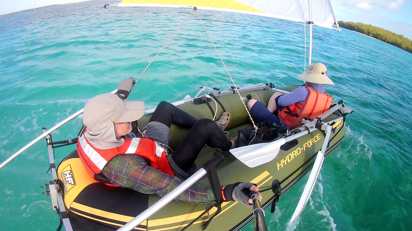 Inflatable Sailboat with Bestway Marine Pro hull.  Very portable! 