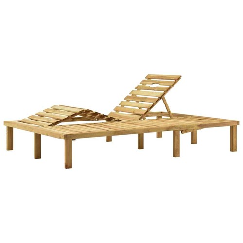 Doppelliege Sonnenliege Holz Gartenliege Kiefernholz Liegestuhl Gartenstuhl Größ - Bild 16 von 25