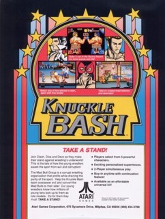 Knuckle Bash Video Arcade Machine Flyer Ad Promo Insert Brochure Original Atari