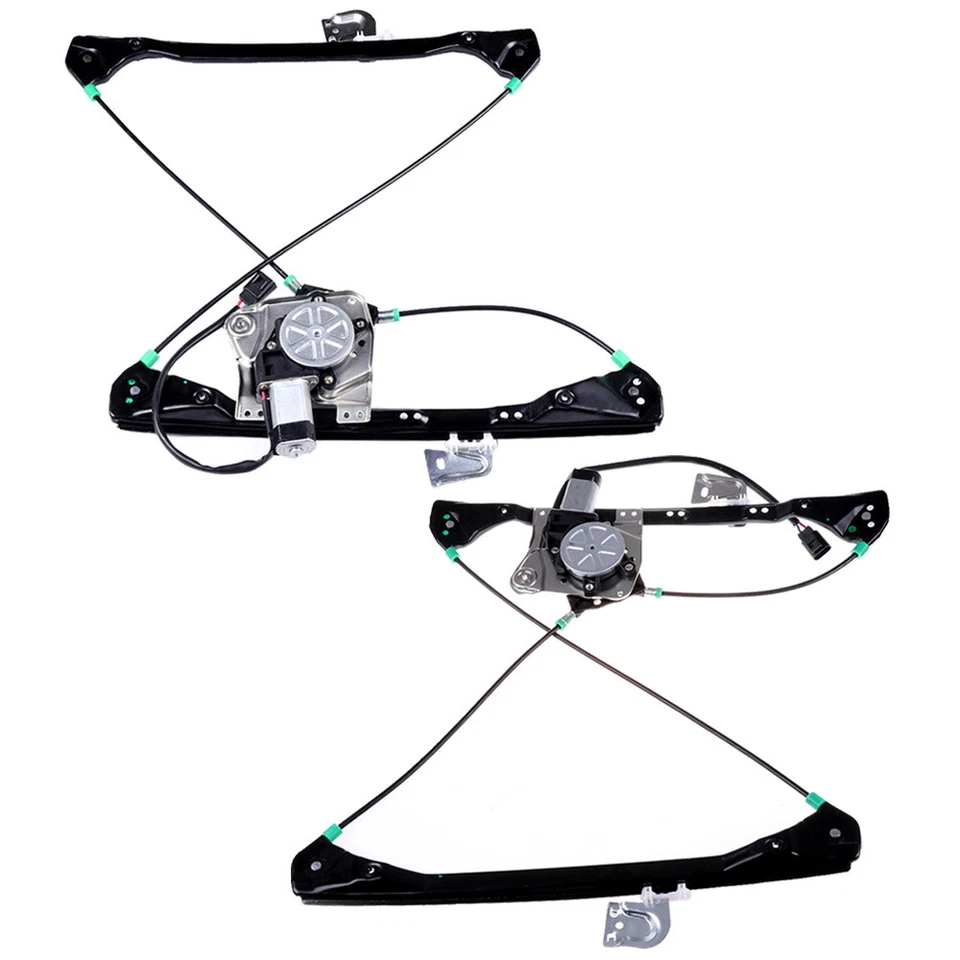 Par de reguladores de ventana eléctrica delanteros con motor Oldsmobile Alero 1999-2004 de 4 puertas Foto 2 de 4