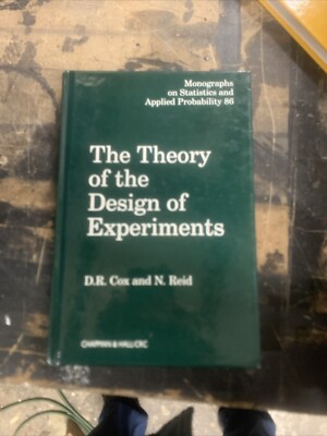 The Theory of the Design of Experiments Hardcover Nancy, Cox, D.
