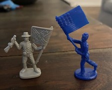 Vintage lot 62 Civil War Toy Army Men with Accessories And 4 Rev. War Figures