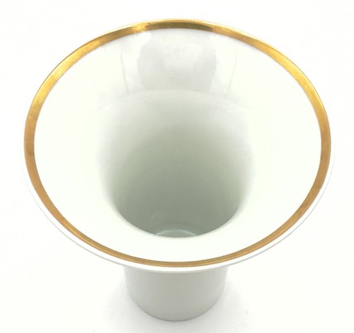 Vintage Classic Rose Rosenthal Group Germany Ivory Vase w/Flowers & Gold Trim - Picture 14 of 22